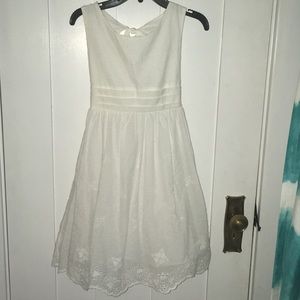 Girls rare editions size 12 white dress.
